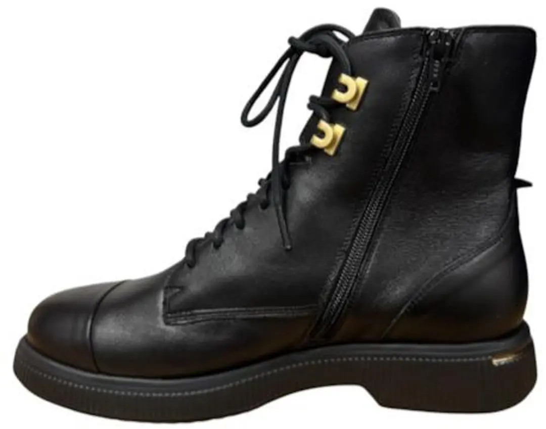 Durea 9837 Dames Veterboots - Zwart