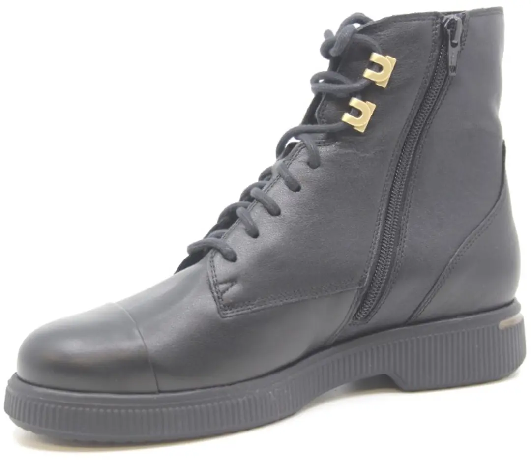 Durea 9837 Dames Veterboots - Zwart