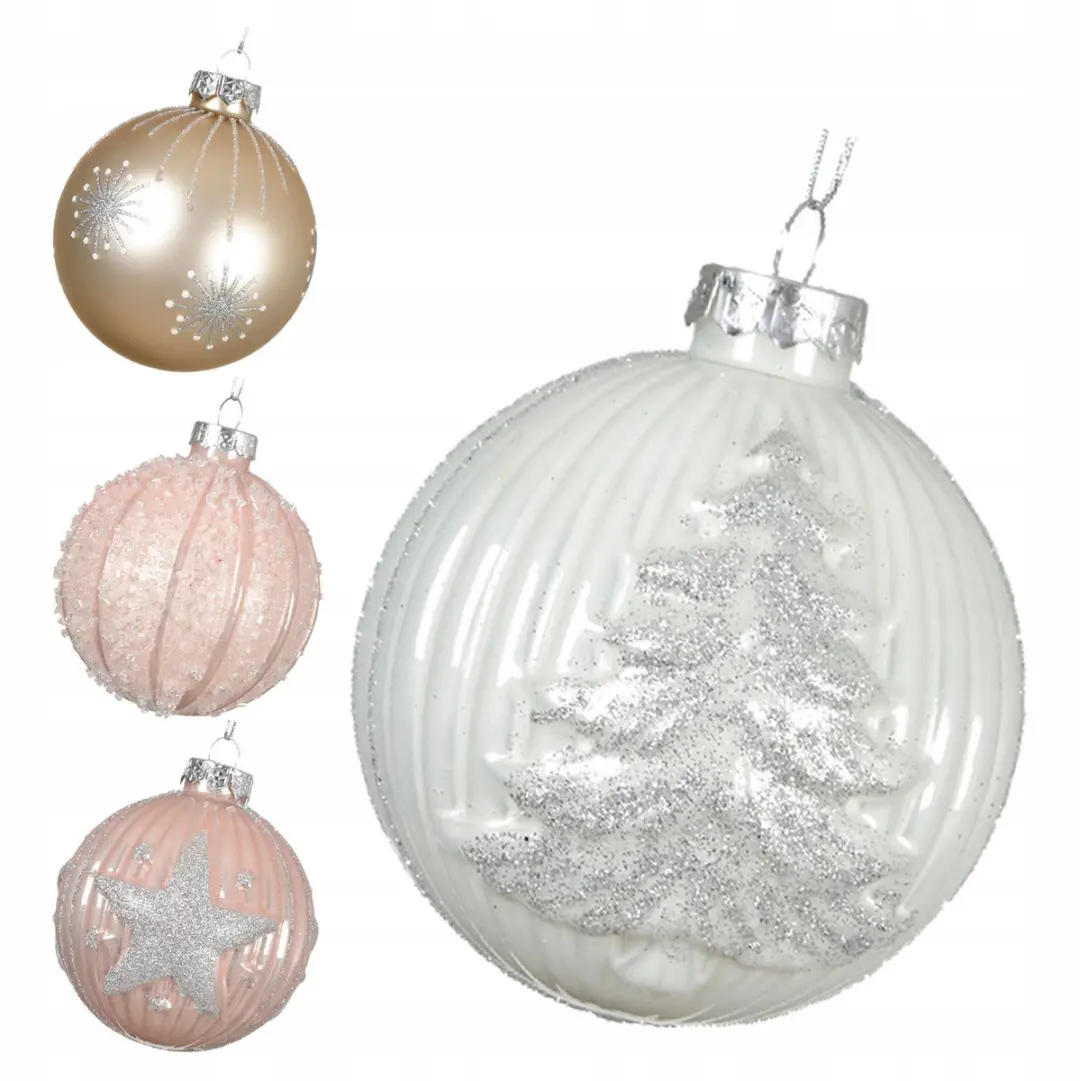 Glazen kerstballen 8cm