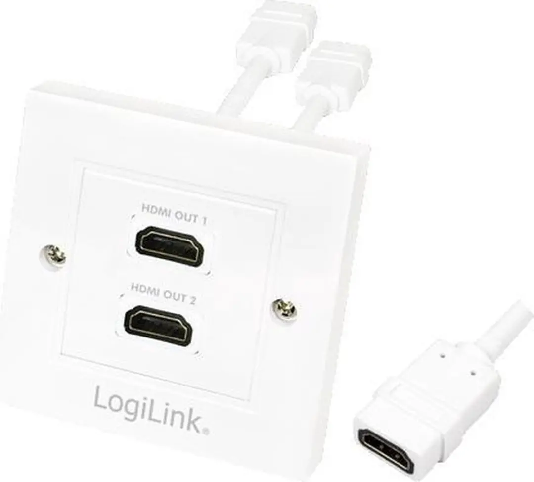 Logilink Hdmi-Aansluiting Opbouwadapter Voor Xbox Ps5-Console Monitor 2X Hdmi