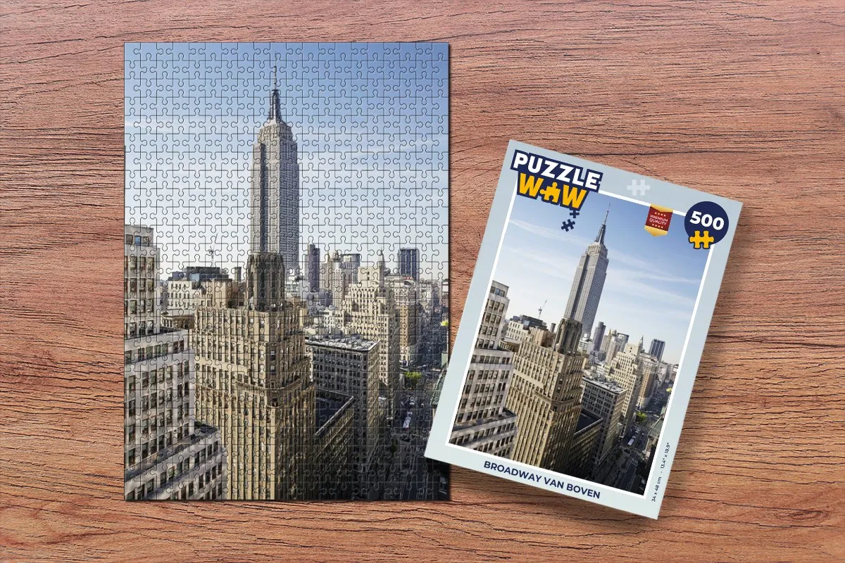 PuzzleWow New York Empire State Building Legpuzzel 500 Stuks - Multicolor