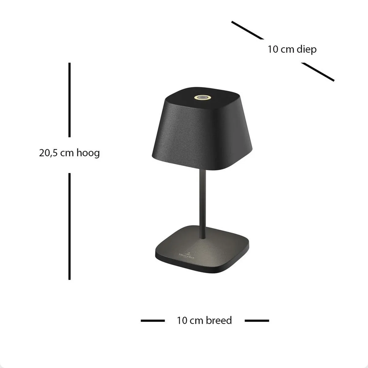 Villeroy & Boch Neaples 2.0 LED Tafellamp - Zwart - afbeelding 5 van 6