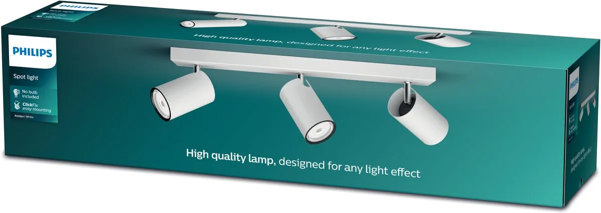 Philips Kosipo Opbouwspot 3-lichts - Wit