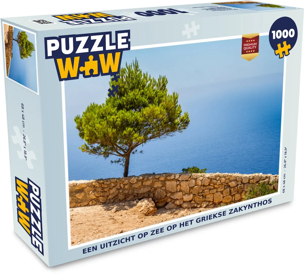 PuzzleWow Legpuzzel Zakynthos - 1000 Stuks - Multicolor