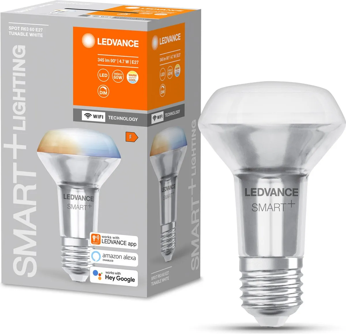 LEDVANCE SMART R63 Spotlamp E27 4.7W 2700K - Helder wit - afbeelding 4 van 6