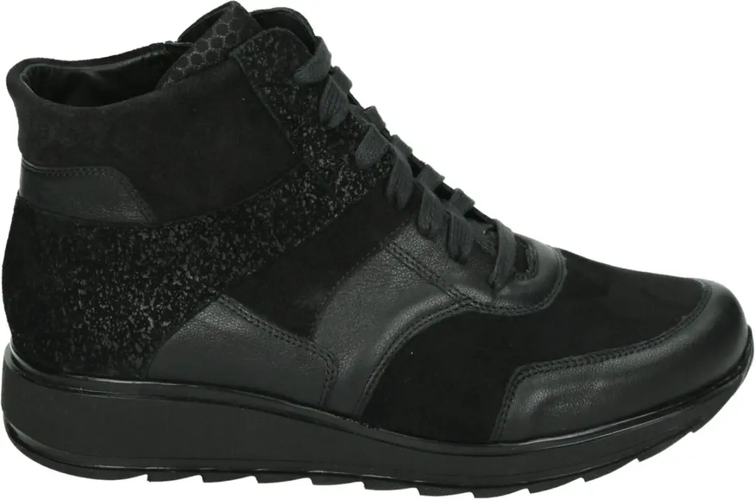 Durea 9745 H Hoge Sneakers - Zwart 37
