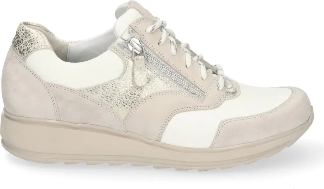 Durea 6279 H Lage Sneakers - Wit/Beige 38.5
