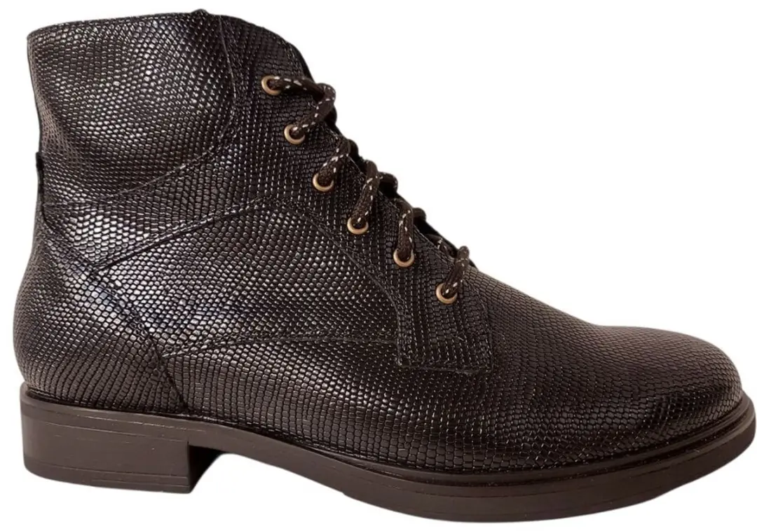 Durea Veterboot 9832 835 1839 Zwart print wijdte H