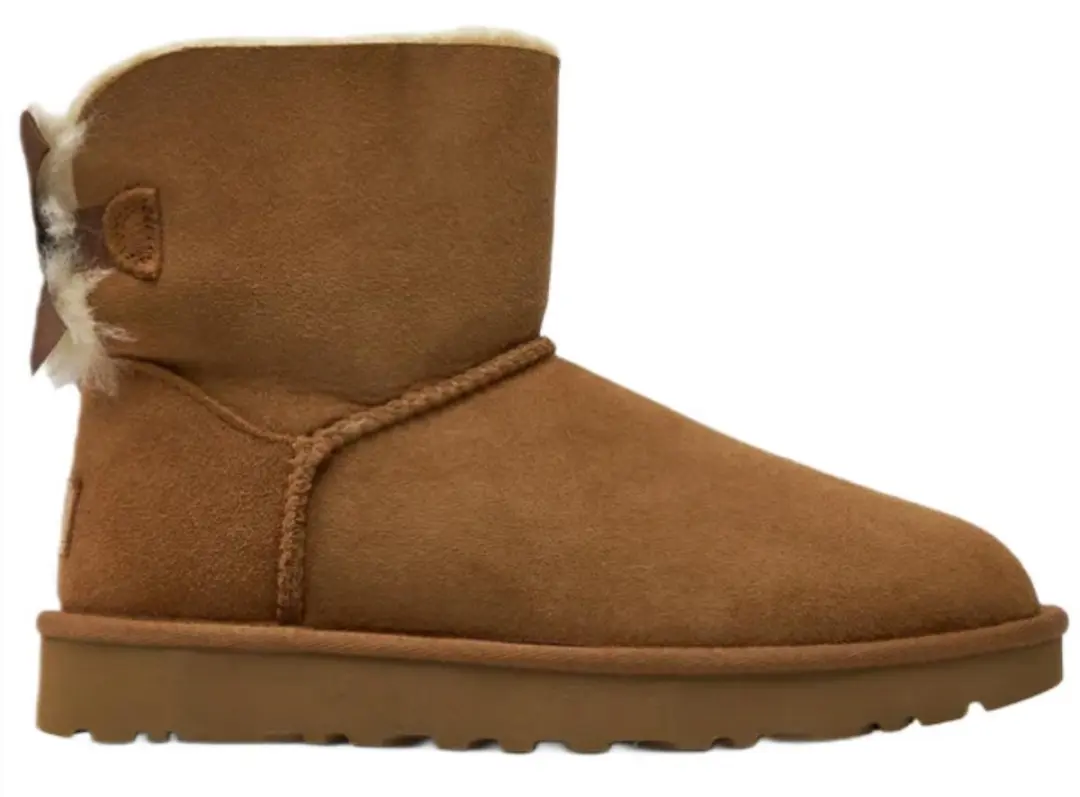 UGG Mini Bailey Bow II Dames Laarzen - Chestnut - Maat 40