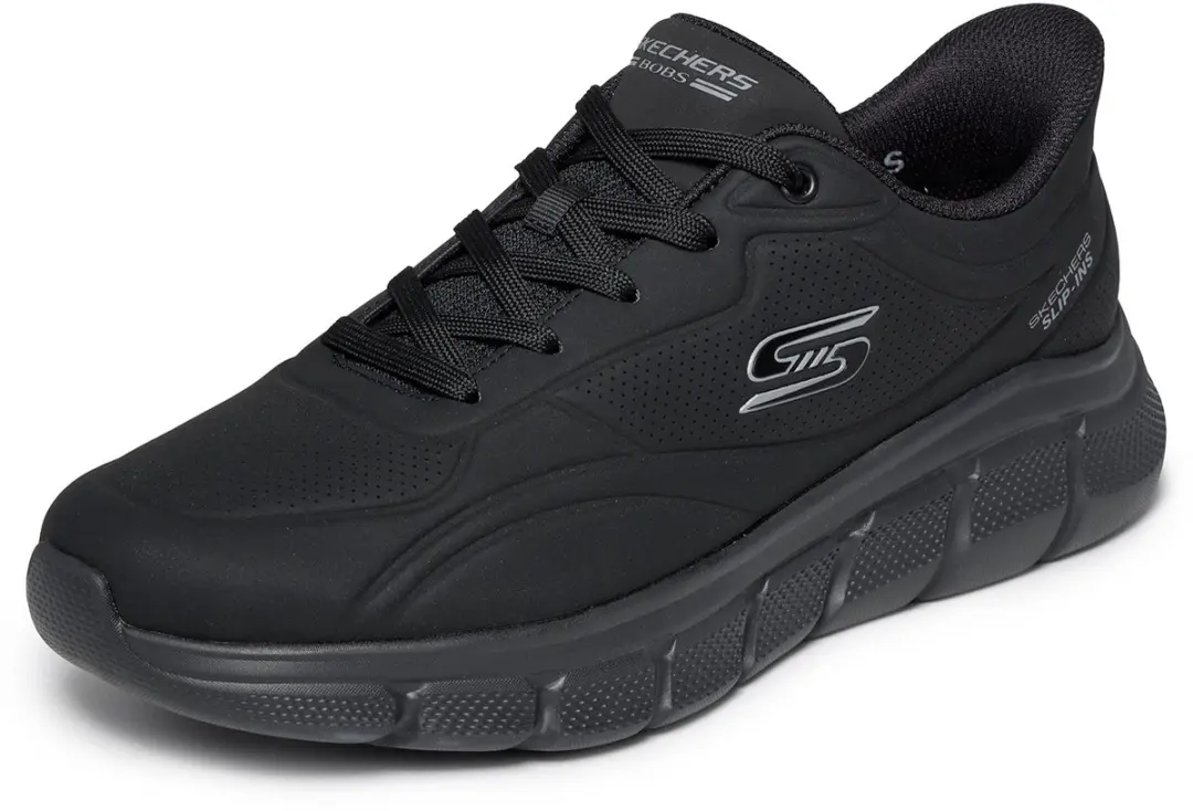 Skechers Heren BOBS B Flex Smooth Edge Sneakers Veterschoenen Zwart - afbeelding 2 van 2