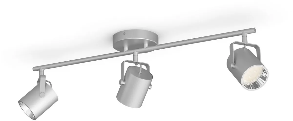 Philips BYRE Opbouwspot 3x LED 4.3W - Zilver
