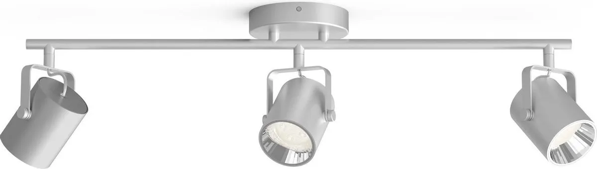 Philips BYRE Opbouwspot 3x LED 4.3W - Zilver