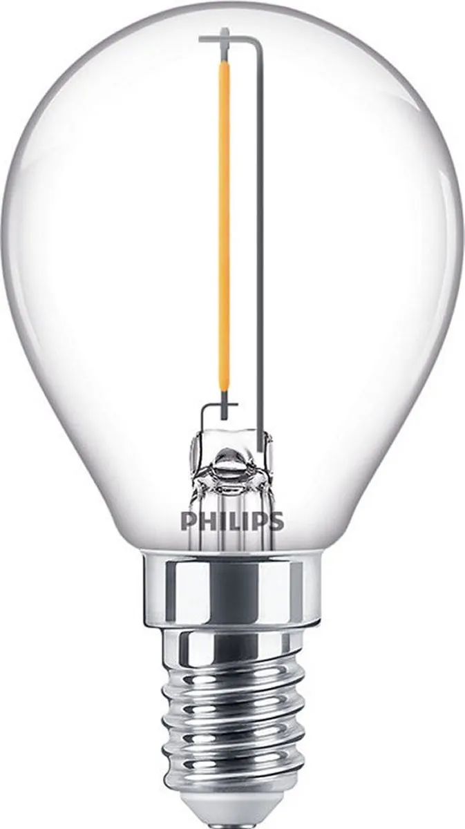 Philips LED Kogellamp Transparant 15W E14 - Warmwit