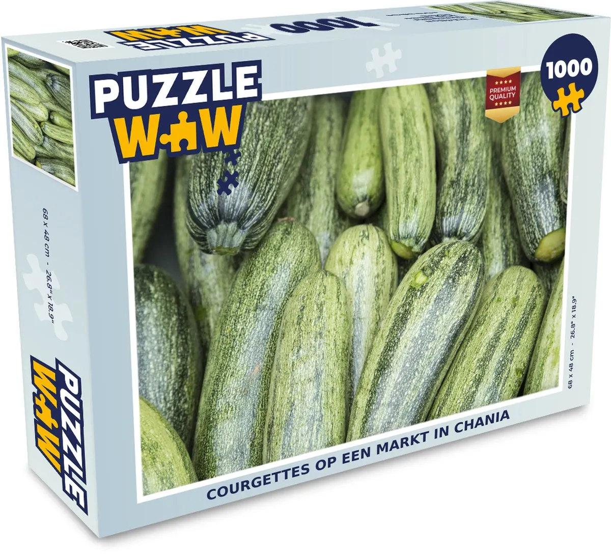 PuzzleWow Legpuzzel Courgettes op een markt in Chania 1000 Stuks - Multicolor