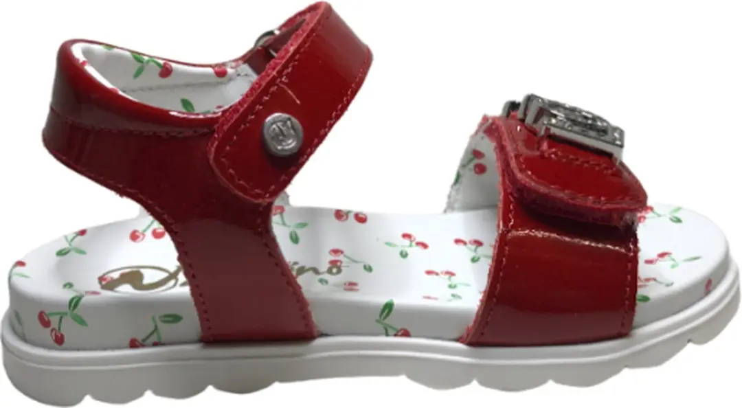 Naturino velcro's bling bling LOVE lederen sandalen Ausonia lak rood