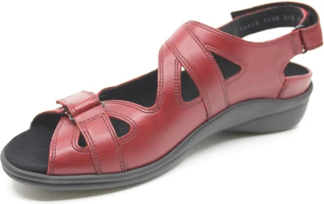 Durea 7258 215 3171 Wijdte E Schoen - Rood (Kers) - Maat 38.5