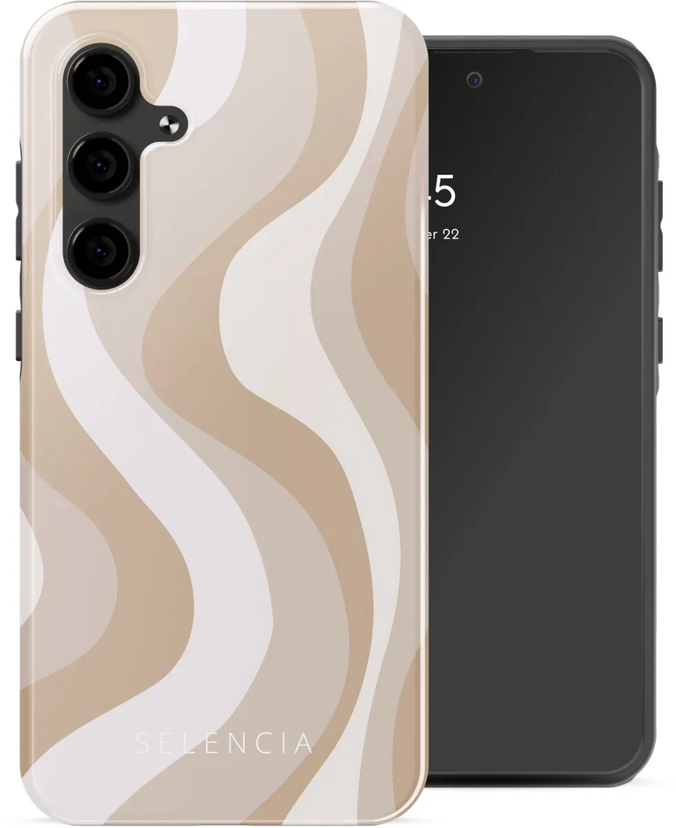 Selencia Hoesje Samsung Galaxy S24 FE Desert Waves Beige