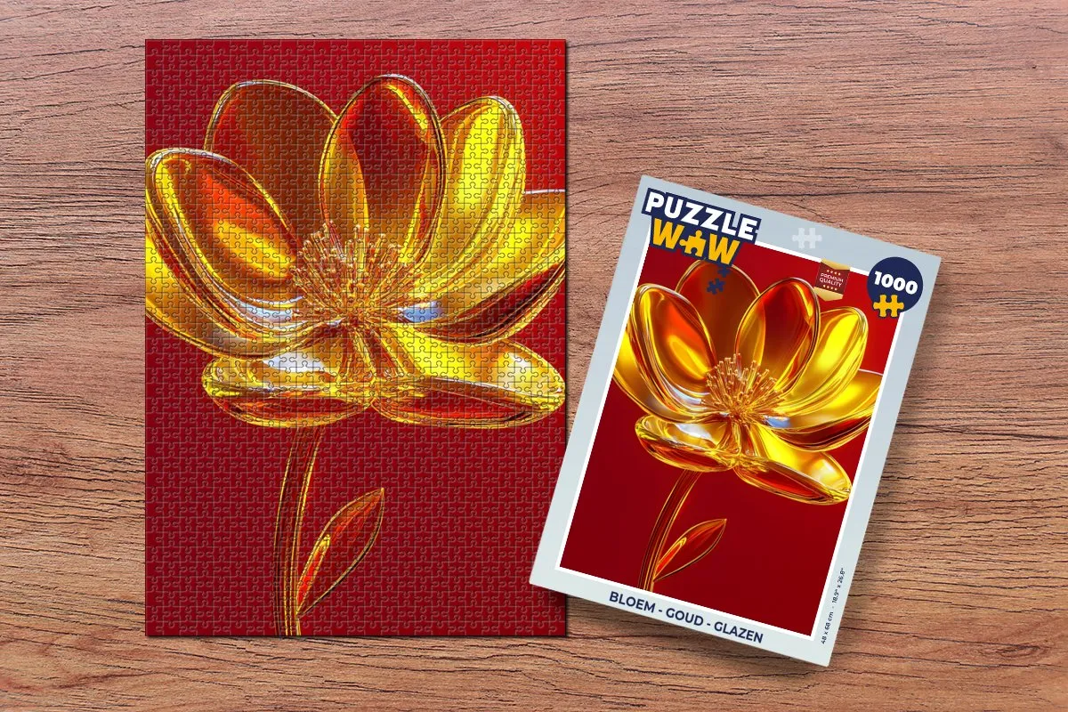 PuzzleWow Bloem Glazen Legpuzzel 1000 Stuks - MPN 8721375314999