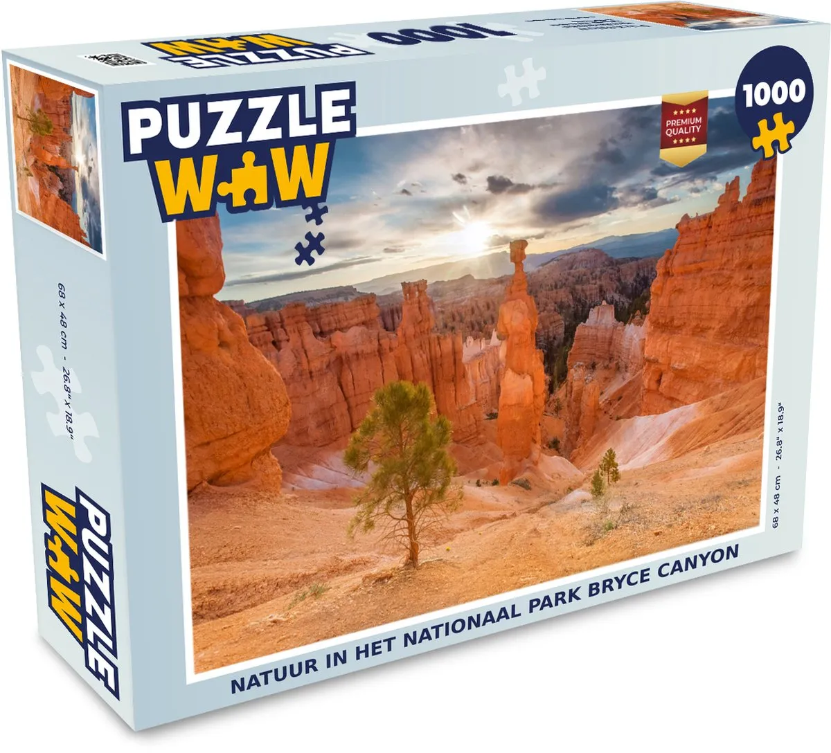 PuzzleWow Bryce Canyon Legpuzzel 1000 Stuks - Multicolor