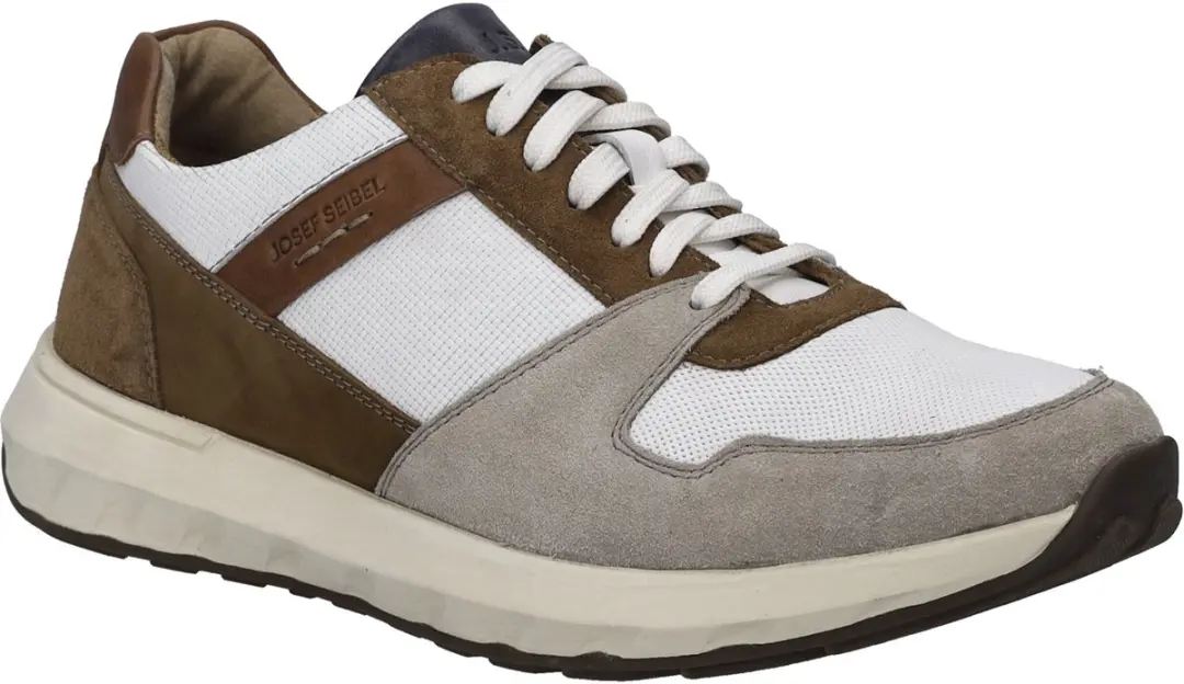 Josef Seibel Cameron 10 Heren Sneakers - Wit Bruin - 44