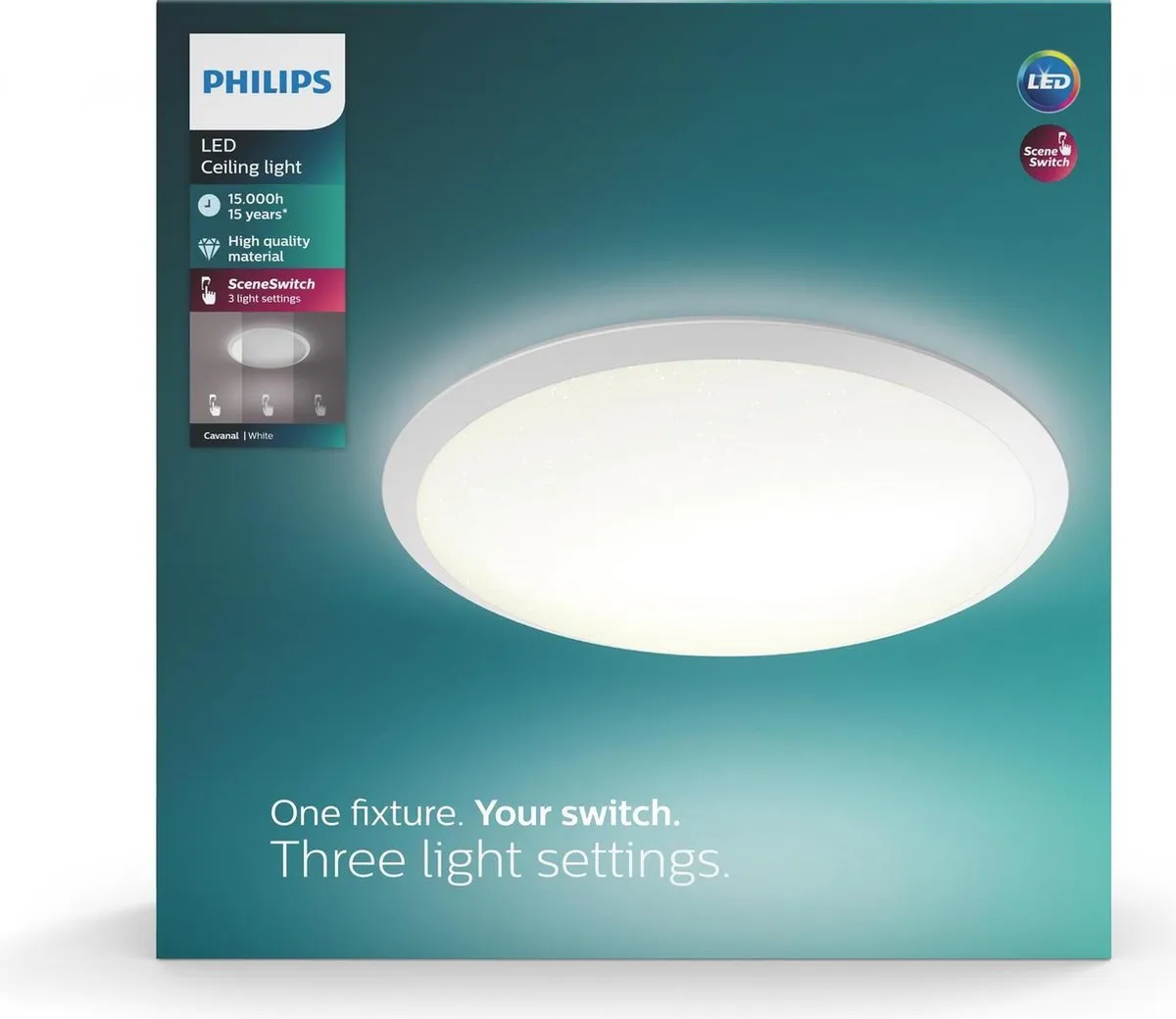 Philips LED Cavanal Plafondlamp 18W Koelwit
