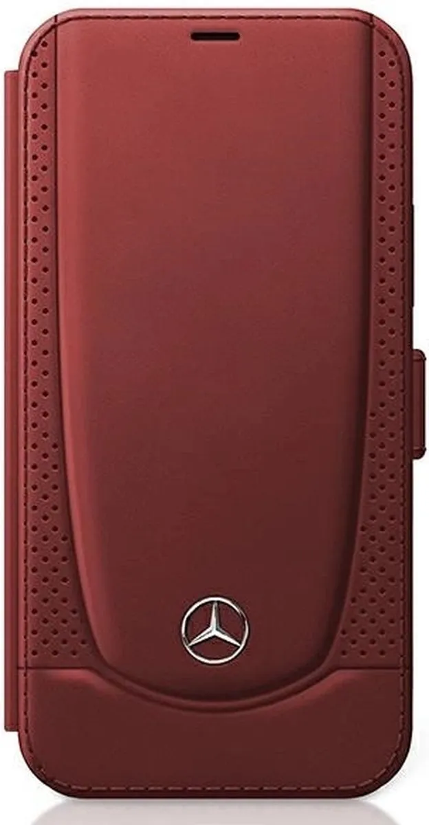 Mercedes-Benz iPhone 12 Mini Hoesje - Effen Rood - 3 Pasjes