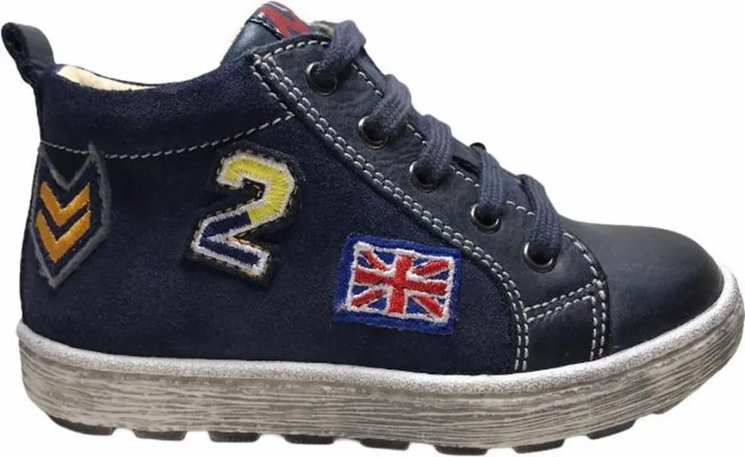 naturino rits veter Union Jack hoge sneakers 5215 navy mt 32