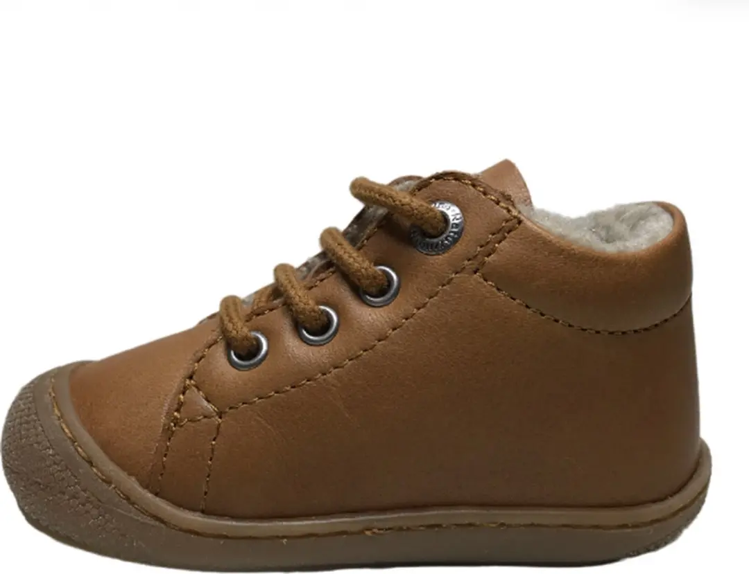 Naturino Cocoon Wool Lederen Veterschoenen 24 - Cognac