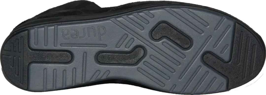 Durea 9735 Wijdte E Herenschoen - 39 - Zwart Suede