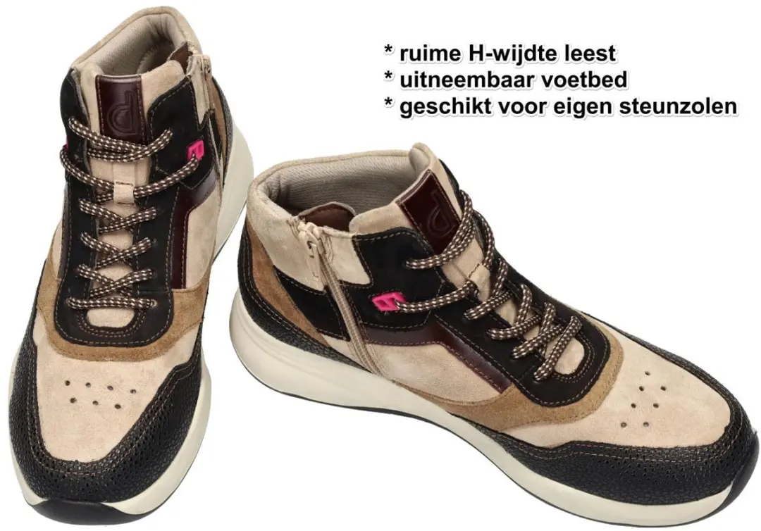 Durea 9778 H Half-hoge Schoenen - Wit/Beige 38.5