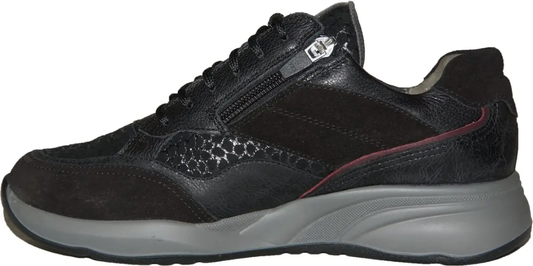 Durea Dames Sneaker 6308-605-1738 - Zwart/Combi - Maat 42,5
