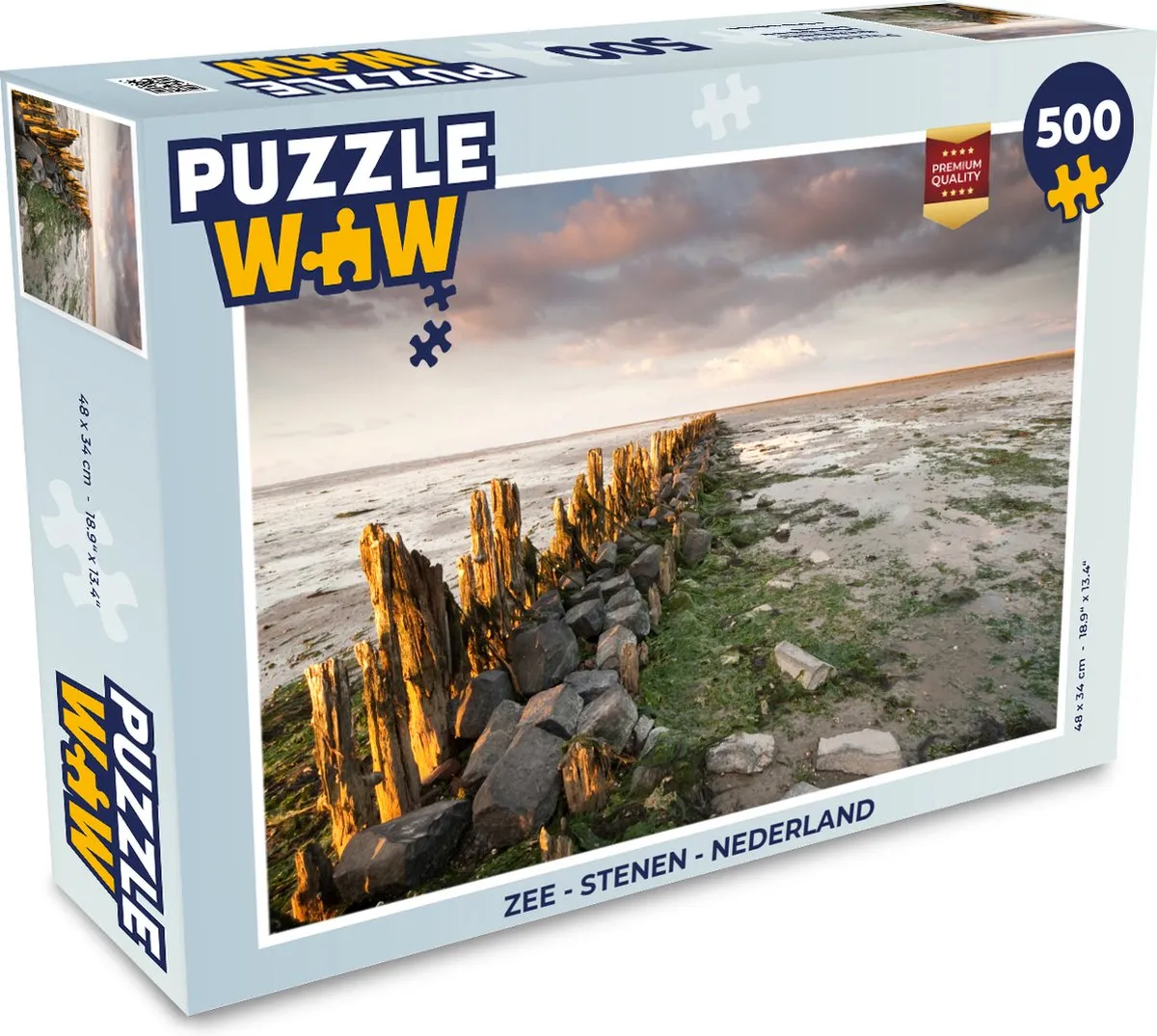 PuzzleWow Zee Legpuzzel 500 Stuks - Multicolor