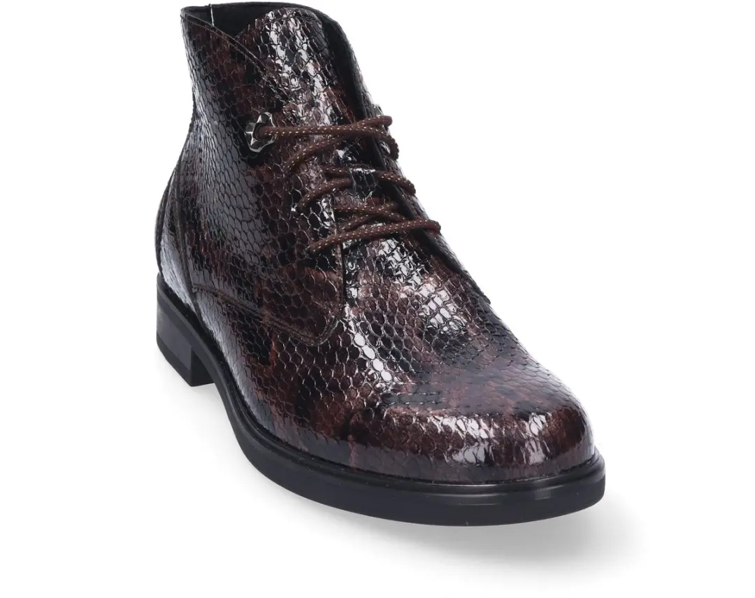 Durea 9840 Dames Veterboots - Maat 38 - Bruin