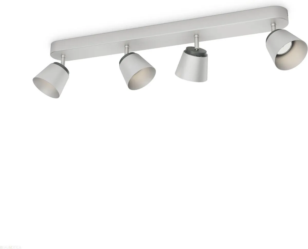 Philips LED Dender Bar 4x4W - Mat chroom & geelkoper