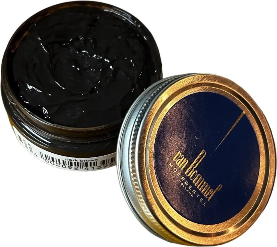 Van Bommel Shoecream 60ml potje luxe kwaliteit schoen poets kleur 395 donker bru