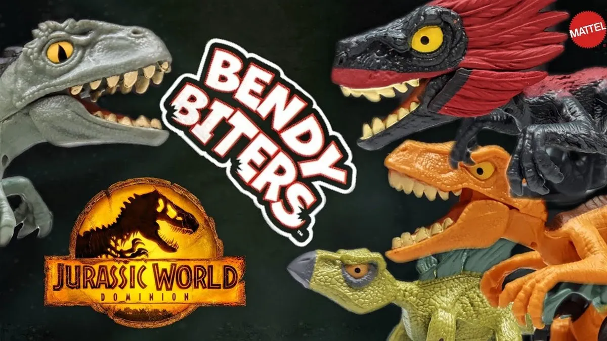 Jurassic World Bendy Biters Stegosaurus 8cm - Groen