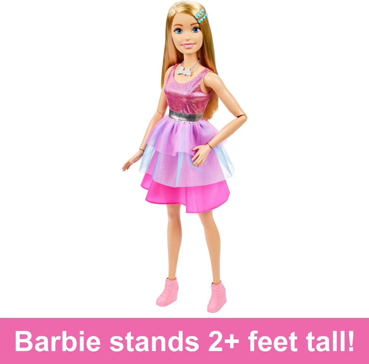 Barbie Pop HJY02 - Roze jurk - 73 cm - afbeelding 5 van 6