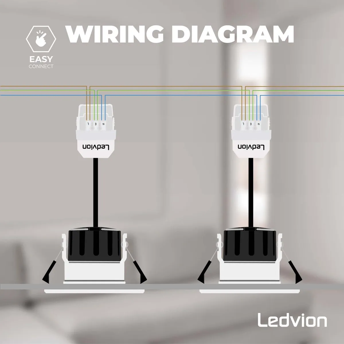 Ledvion 3X LED Inbouwspot Dimbaar 5W 2700K - Ø84mm RVS - afbeelding 6 van 6