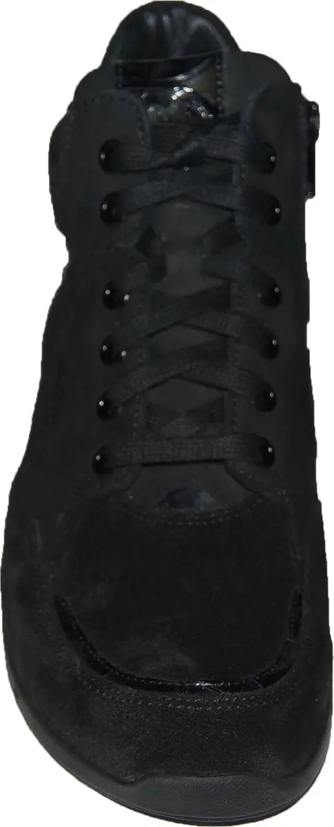 Durea 9735 Wijdte E Herenschoen - 36,5 - Zwart Suede