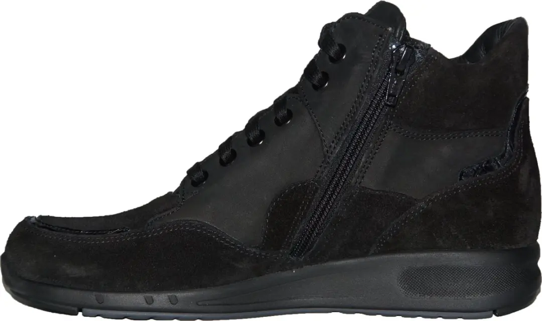 Durea 9735 Wijdte E Herenschoen - 36,5 - Zwart Suede