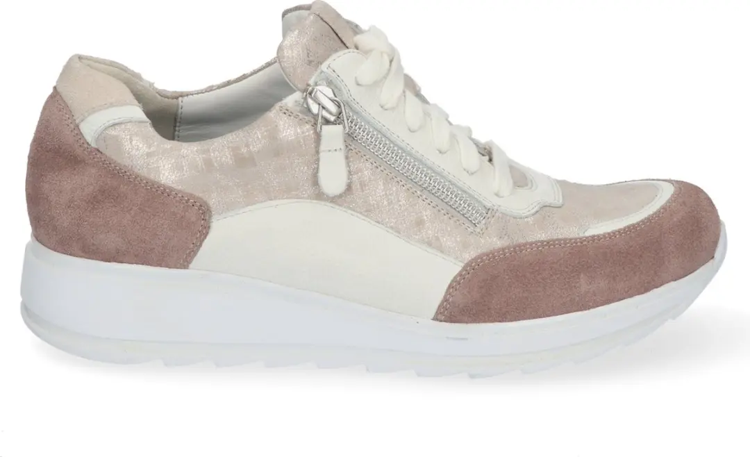 Durea 6263 G Lage Sneakers - Wit/Beige - Maat 38