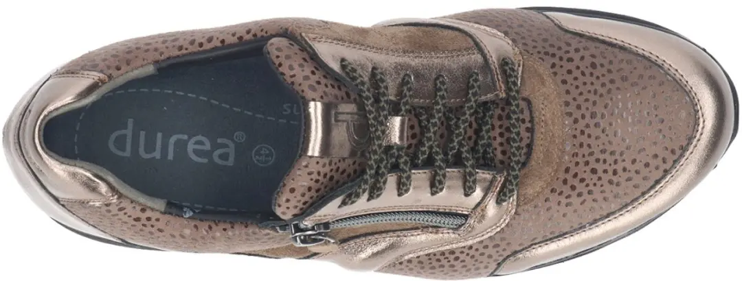 Durea 6279/685-H Dames Veterschoenen - Maat 40 - Beige