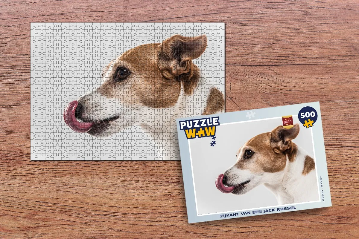 PuzzleWow Legpuzzel Zijkant van een Jack Russel 500 Stuks - Multicolor