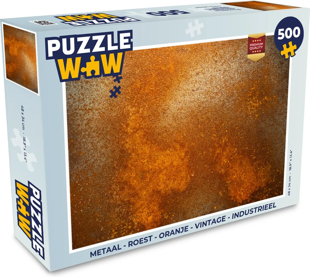 PuzzleWow Vintage Roestprint Legpuzzel 500 Stuks - Multicolor