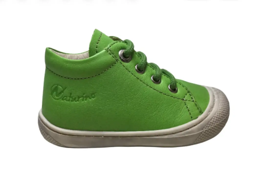 Naturino veter bumper effen lederen schoenen Cocoon groen mt 19