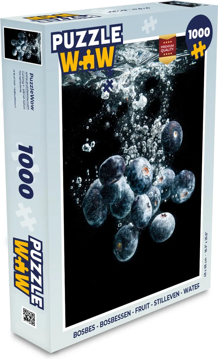 PuzzleWow Legpuzzel Blauwe Bessen 1000 Stuks - Multicolor