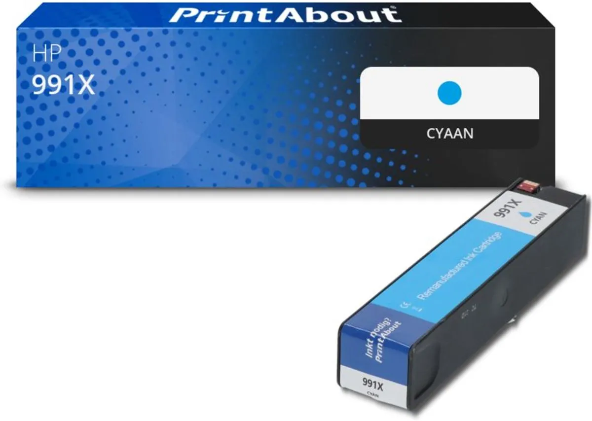 PrintAbout HP 991X M0J90AE Inktcartridge Cyaan