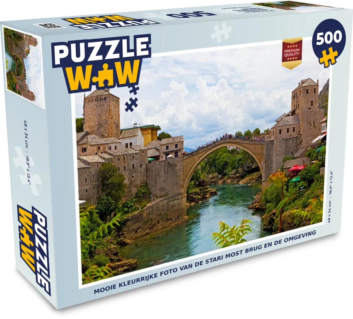 PuzzleWow Legpuzzel Stari Most 500 Stuks - Multicolor