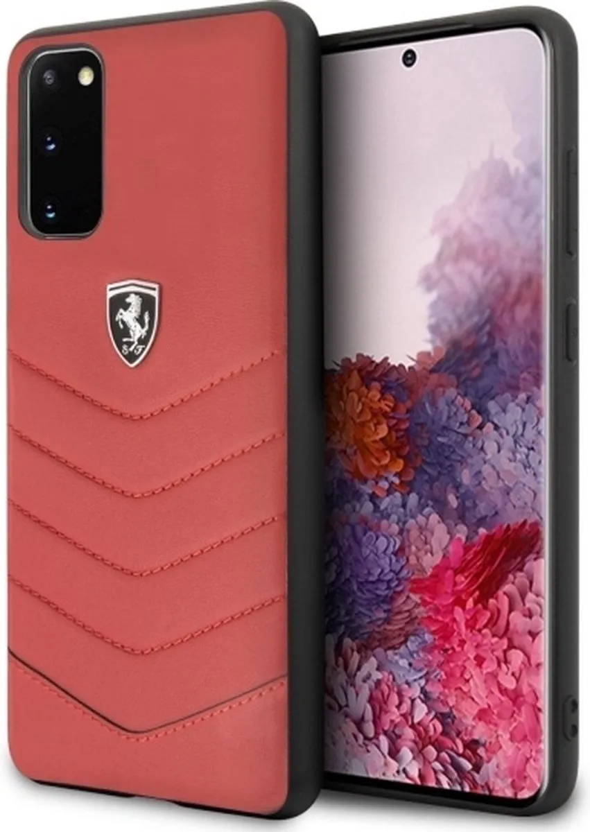 Ferrari Heritage Leather Back Case Rood