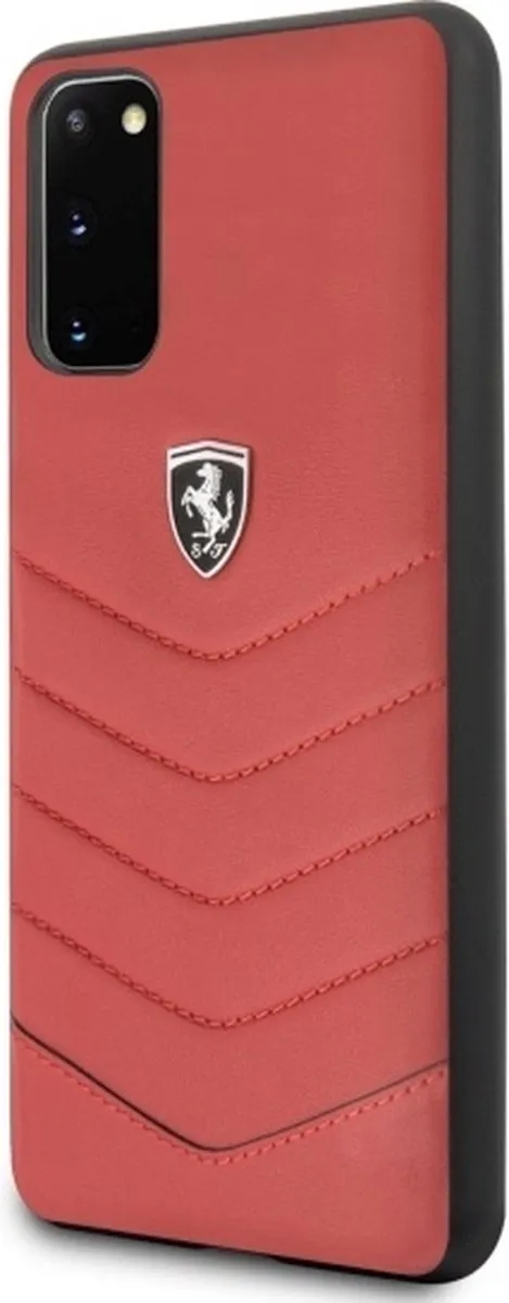 Ferrari Heritage Leather Back Case Rood - Samsung Galaxy S20 - afbeelding 6 van 6